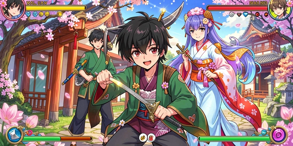 Gambaran aksi samurai yang menegangkan.